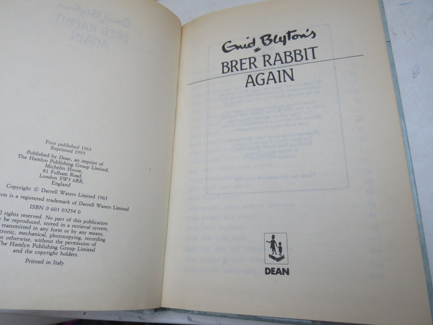 Enid Blyton’s Brer Rabbit Again (Classic Illustrated Storybook, 1993)