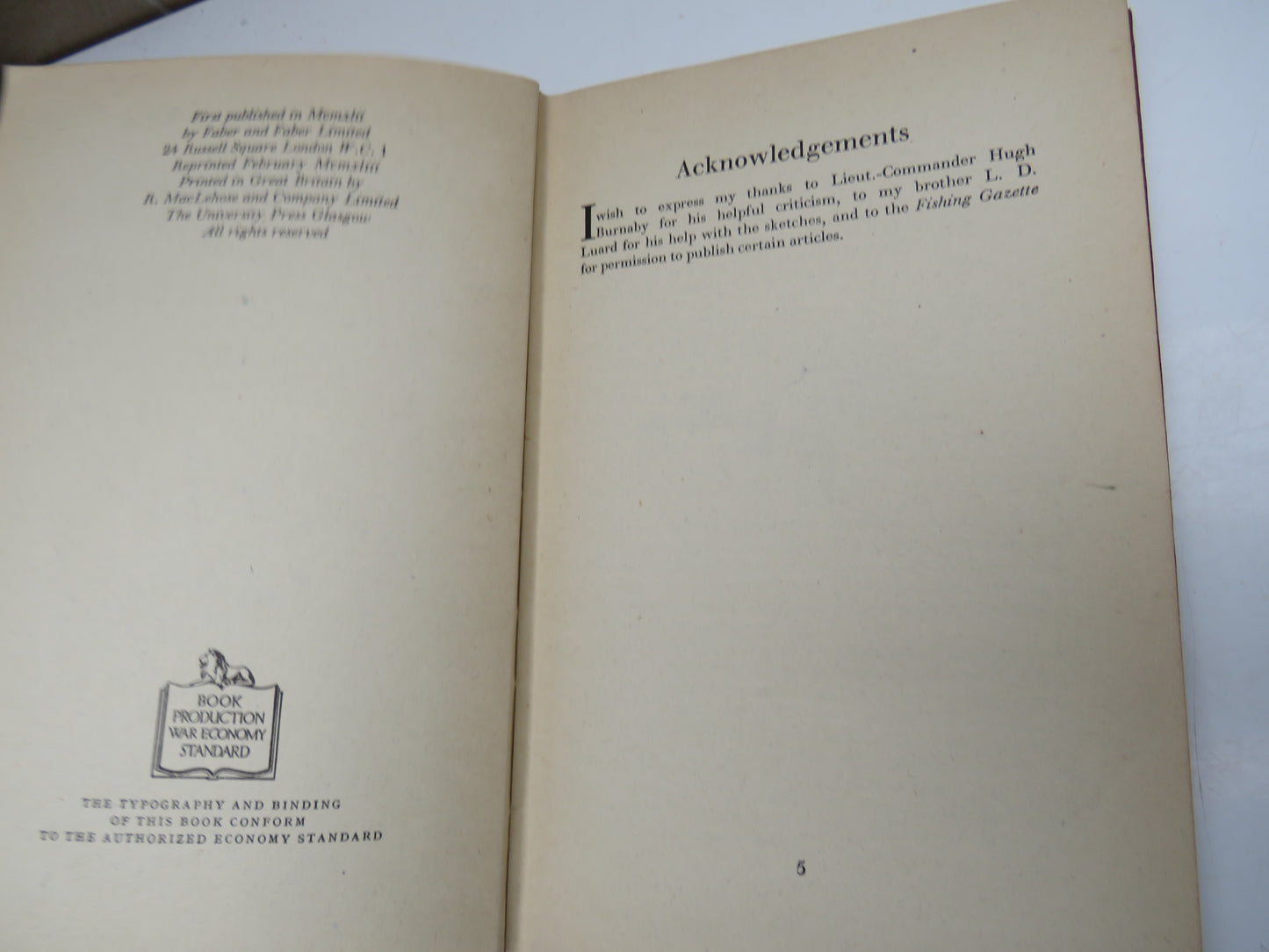 Fishing Fortunes and Misfortunes By G. D. Luard 1943 Vintage Book