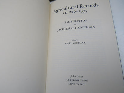 Agricultural Records A.D. 220-1977 By J.M. Stratton and Jack Houghton Brown 1978 book image 4