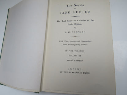 The Novels of Jane Austen The Text Based on Collation of the Early Editions by R.W. Chapman Volume I book image 3