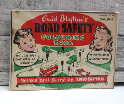 Enid Blyton’s Road Safety Colouring Book (Vintage Activity Book, 1960s) book front cover