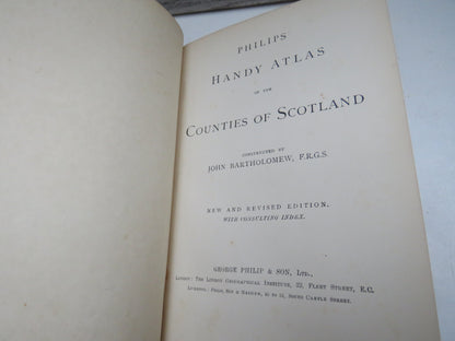 Philips Handy Atlas of the Counties of Scotland Constructed By John Bartholomew