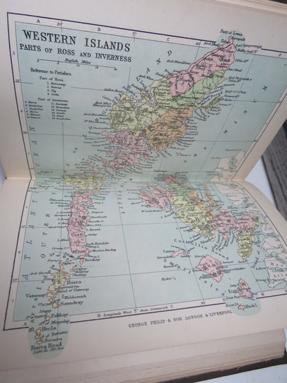 Philips Handy Atlas of the Counties of Scotland Constructed By John Bartholomew