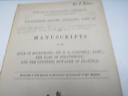The Manuscripts Of The Duke of Roxburghe; Sir H. H. Campbell, Bart.; The Earl Of Strathmore; and The book image 2