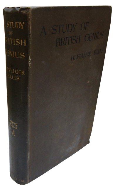 A Study of British Genius By Havelock Ellis 1904 book front cover