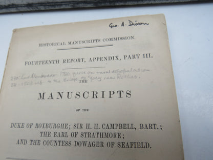 The Manuscripts Of The Duke of Roxburghe; Sir H. H. Campbell, Bart.; The Earl Of Strathmore; and The book image 3