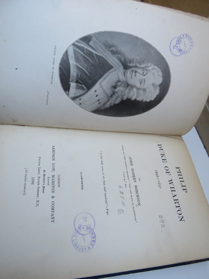 Philip Duke of Wharton 1698-1731 By John Robert Robinson 1896 book image 7