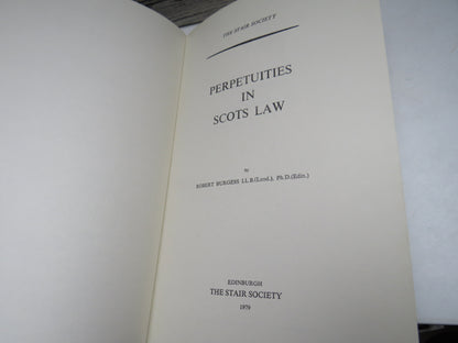 Perpetuities In Scots Law By Robert Burgess 1979 The Stair Society book image 4