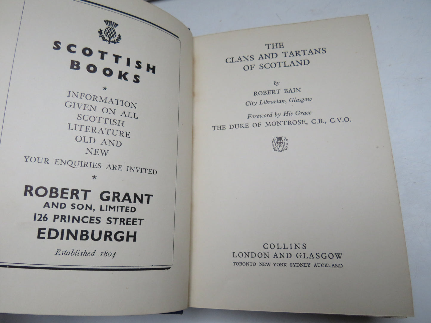 The Clans and Tartans of Scotland By Robert Bain 1938