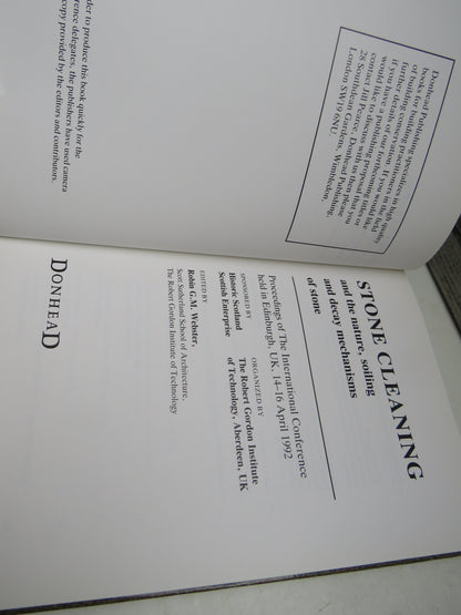 Stone Cleaning and The Nature, Soiling and Decay Mechanisms of Stone 1992 book image 4