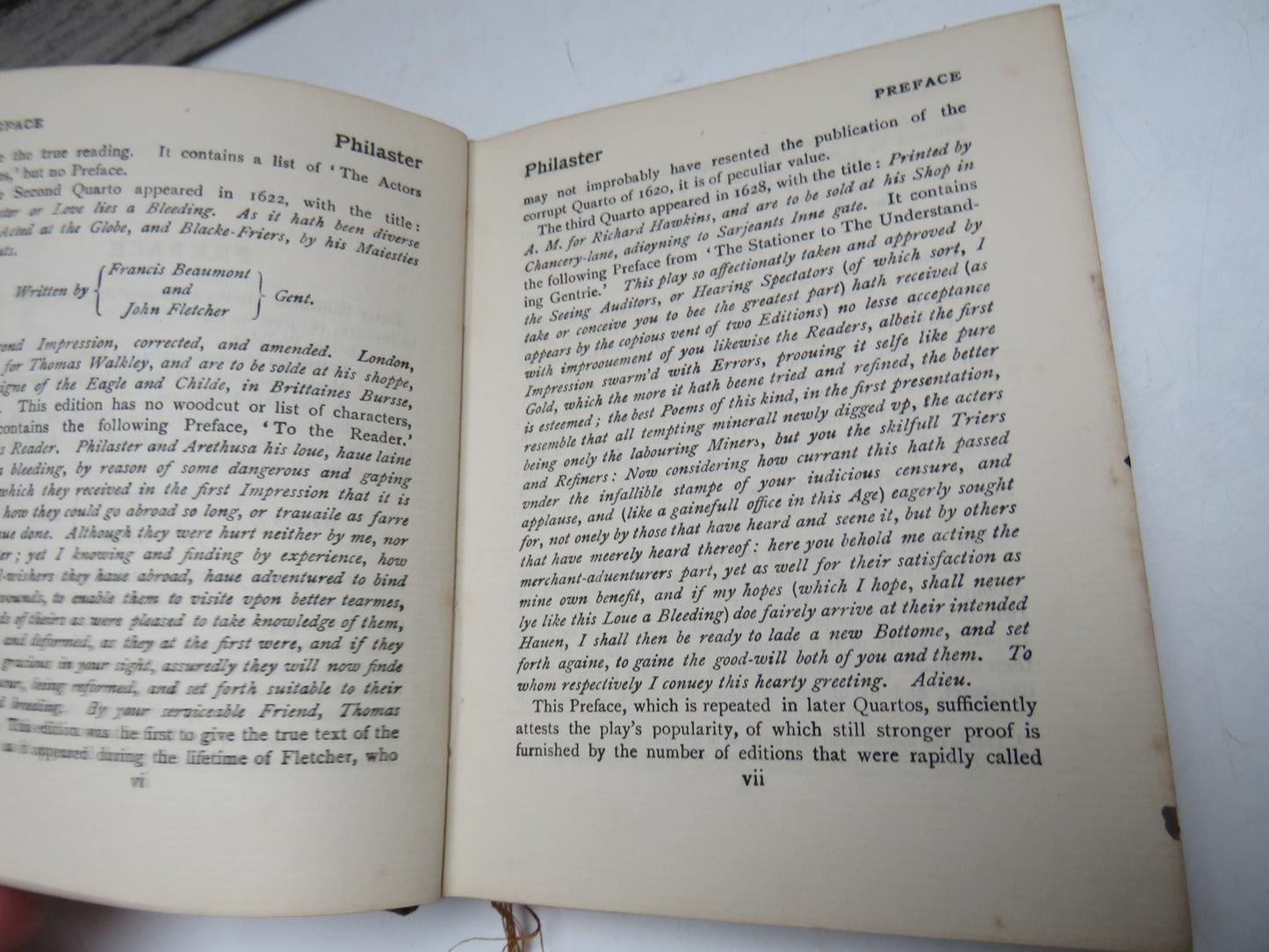 Philaster or Love Lies A-Bleeding A Play Written By Francis Beaumont and John Fletcher 1923