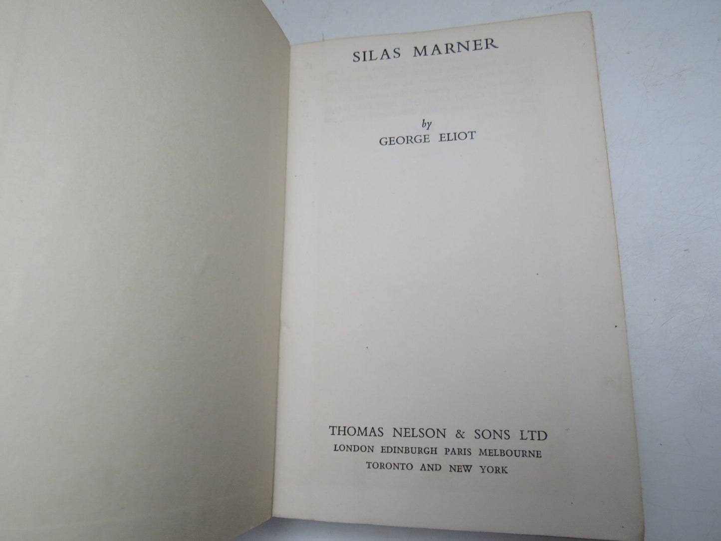 Silas Marner By George Eliot