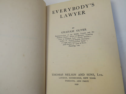 Everybody's Lawyer By Graham Olver 1930 book image 5