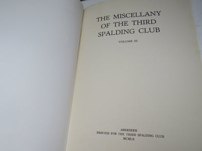 The Miscellany of the Third Spalding Club 1960 book image 5