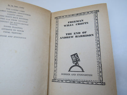 Freeman Wills Crofts The End of Andrew Harrison 1942 book image 4