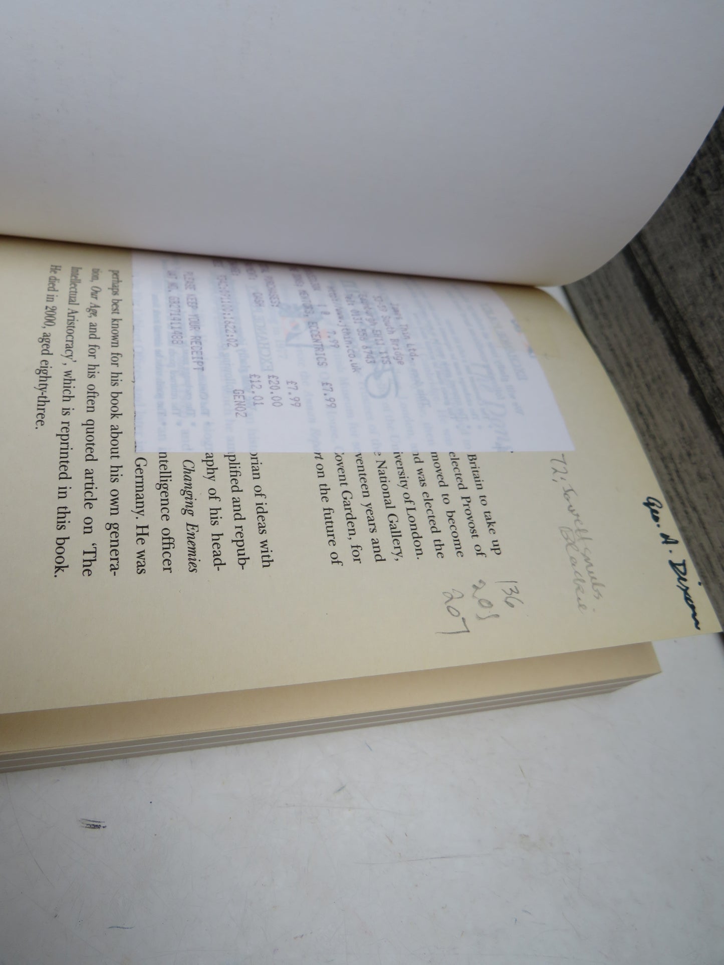 The Dons Mentors, Eccentrics and Geniuses By Noel Annan 2000