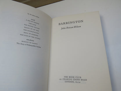 Barrington By John Rowan Wilson 1971 book image 3