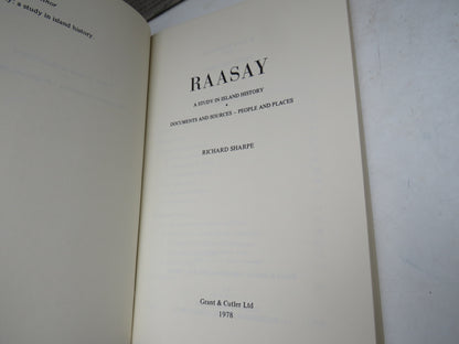 Raasay A Study In Island History Documents and Sources - People and Places By Richard Sharpe 1978 book image 4