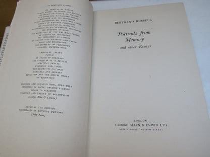 Portraits From Memory and Other Essays By Bertrand Russell 1956 book image 4