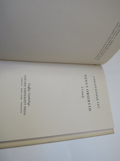 Venus Observed A Comedy By Christopher Fry 1951 book image 4