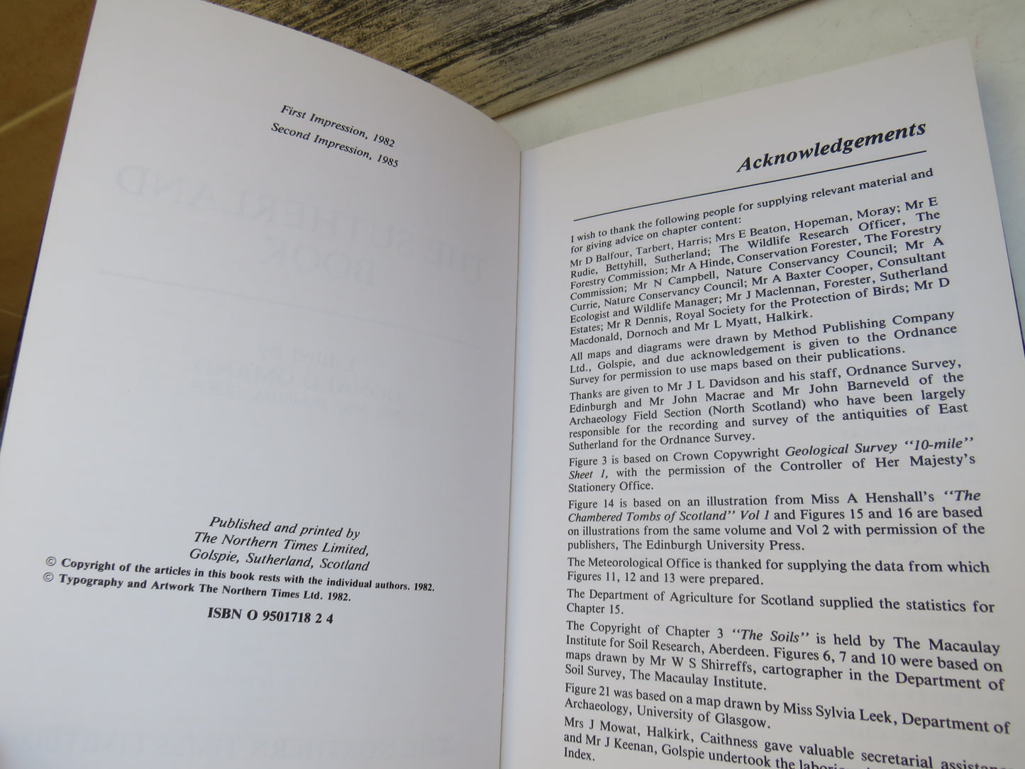 The Sutherland Book Edited By Donald Omand 1985