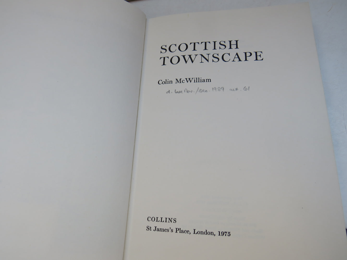 Scottish Townscape By Colin McWilliam 1975