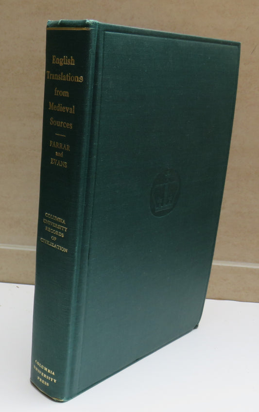 Bibliography of English Translations From Medieval Sources By Clarissa P. Farrar and Austin P. Evans 1964