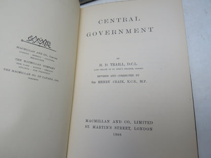 Central Government By H.D. Traill 1908 book image 3