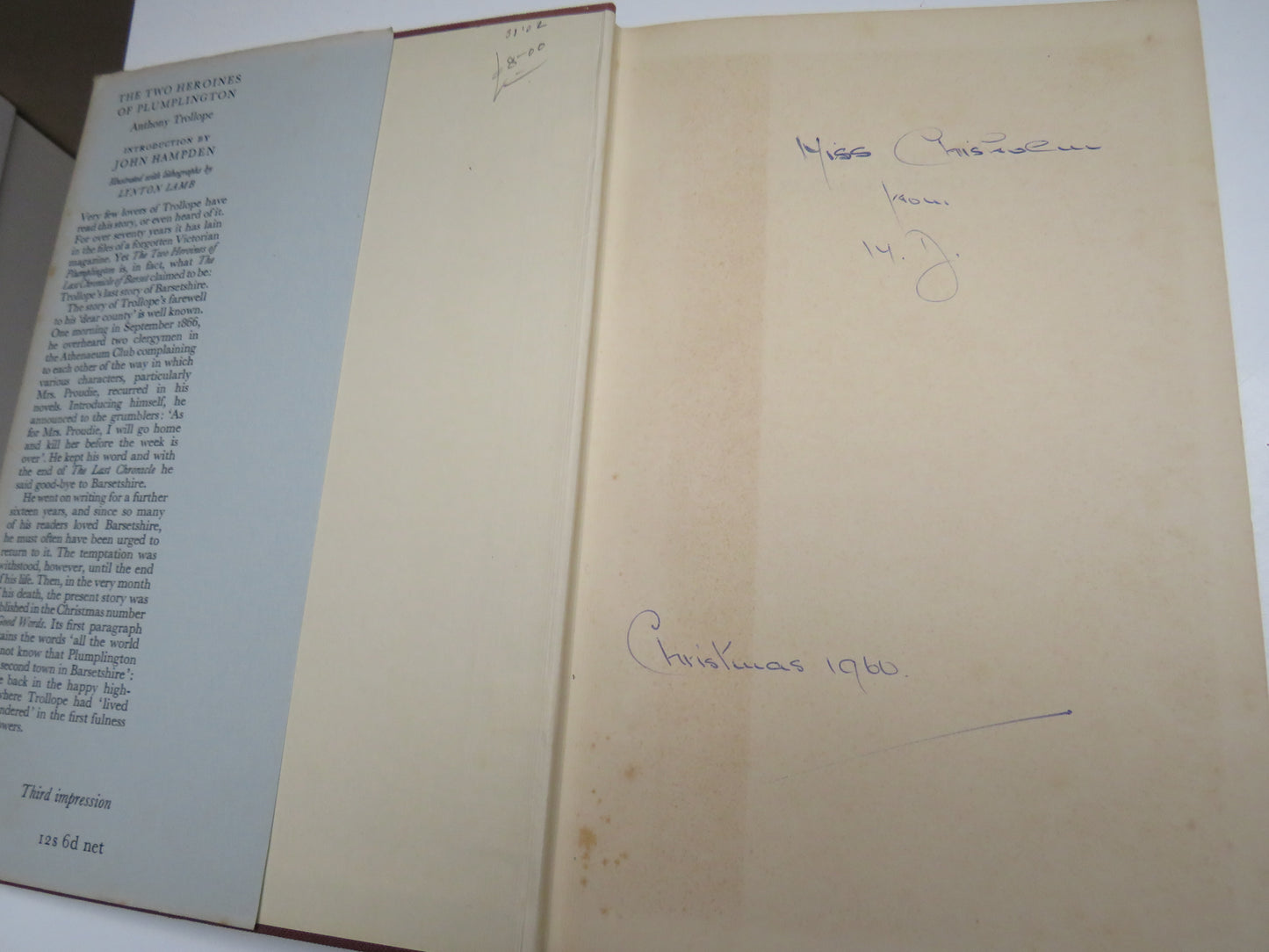 The Two Heroines Of Plumplington Introduced By John Hampden 1954