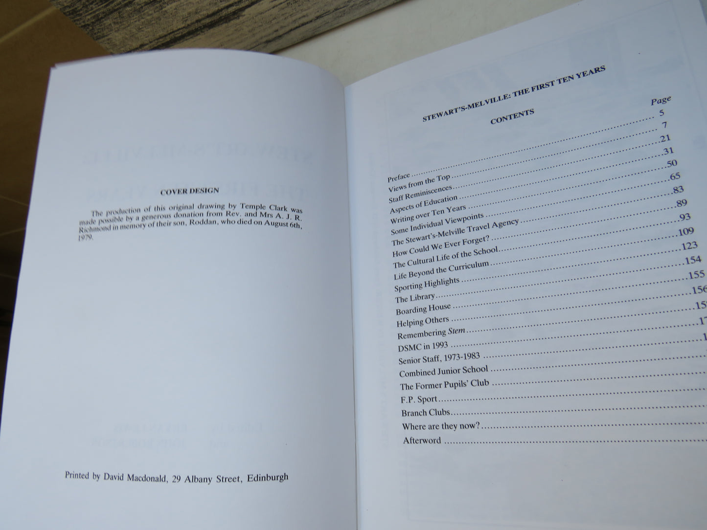 Stewart's-Melville: The First Ten Years Edited By Bryan Lewis and John Robertson 1979