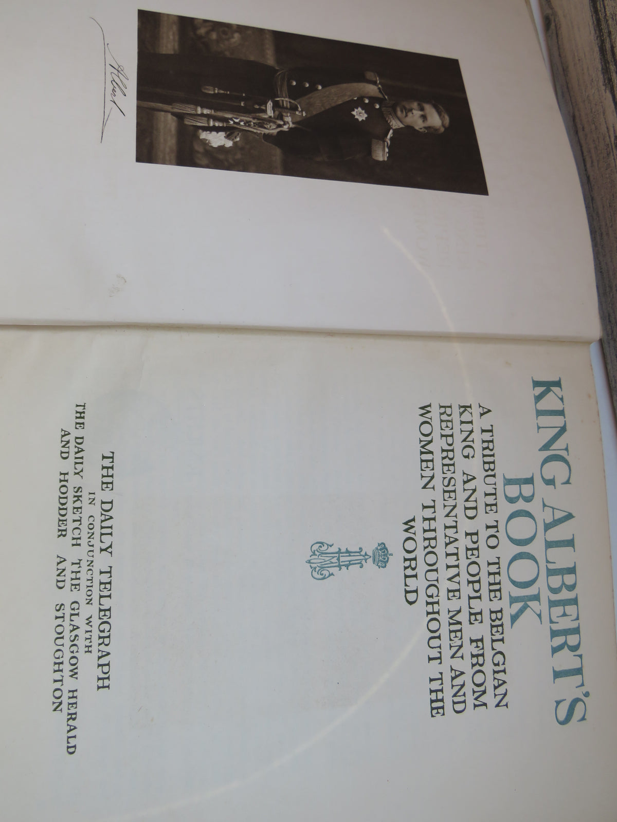 King Albert's Book A Tribute To The Belgian People From Representative Men and Women Throughout The World (Copy)