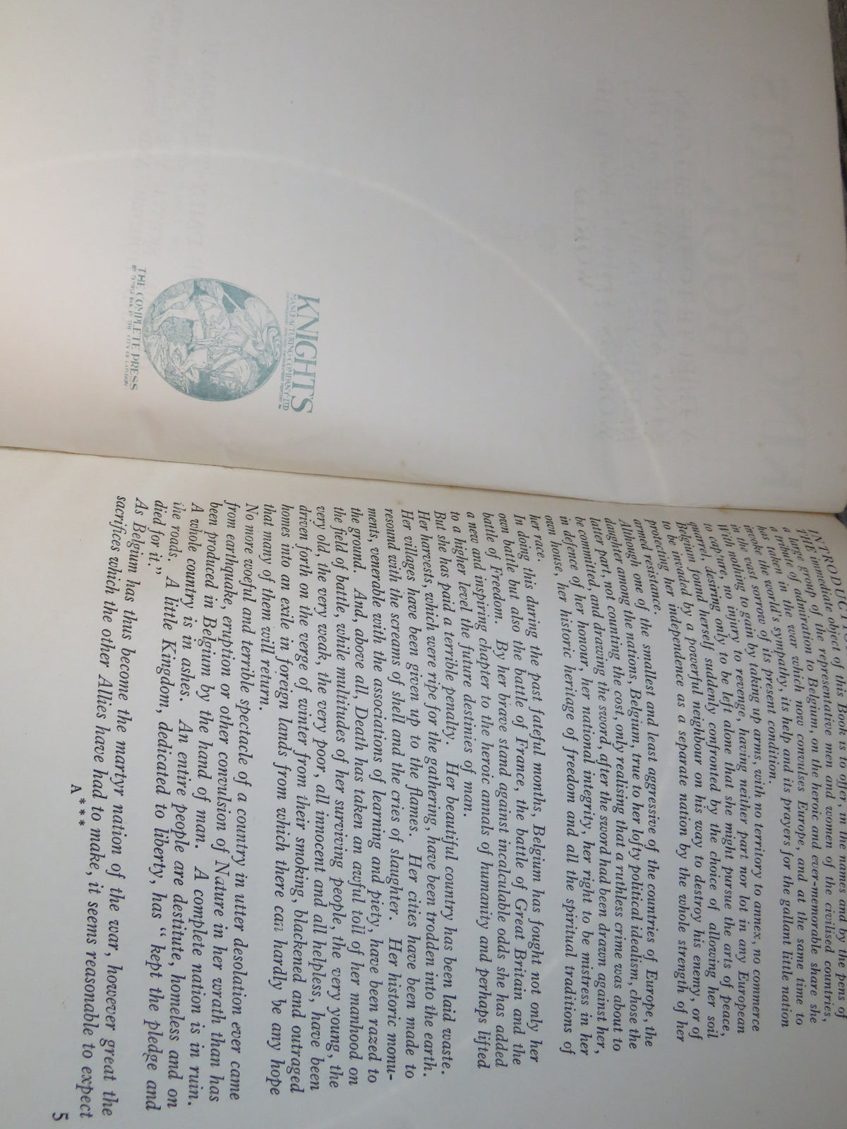 King Albert's Book A Tribute To The Belgian People From Representative Men and Women Throughout The World (Copy)