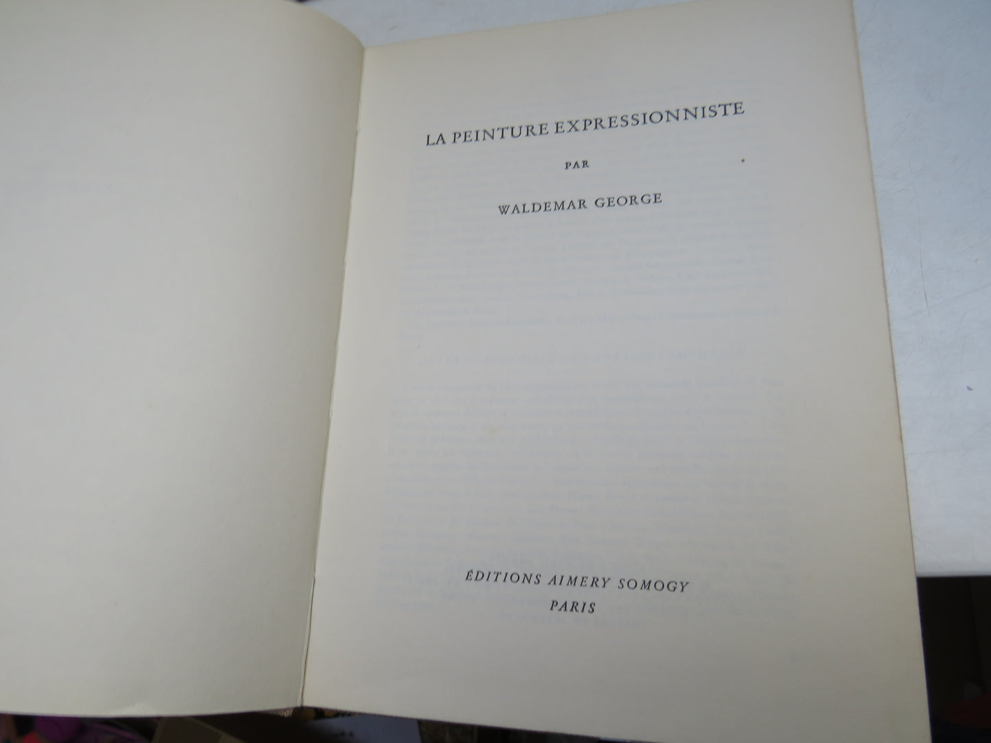 La Peinture Expressionniste Par Waldemar George 1960