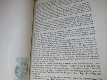 King Albert's Book A Tribute To The Belgian People From Representative Men and Women Throughout The World