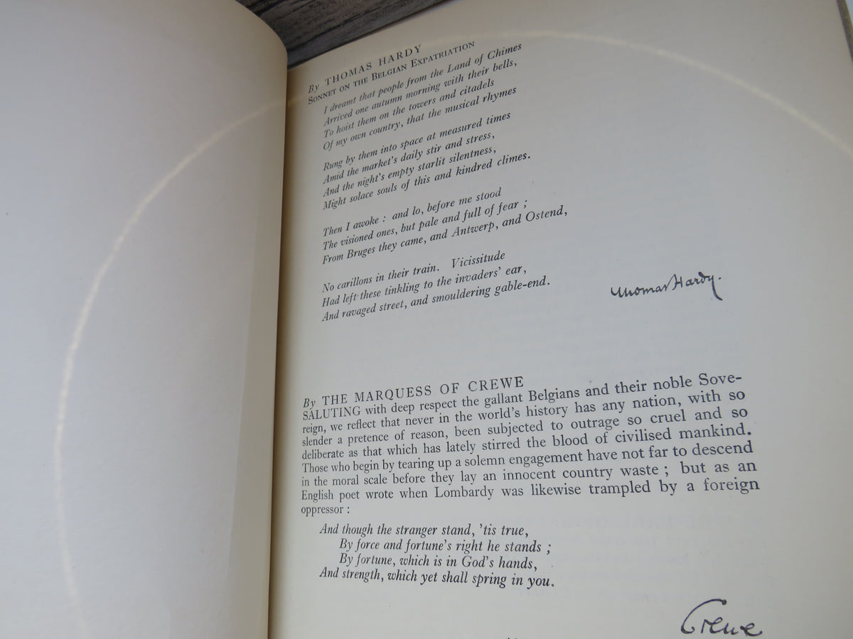 King Albert's Book A Tribute To The Belgian People From Representative Men and Women Throughout The World