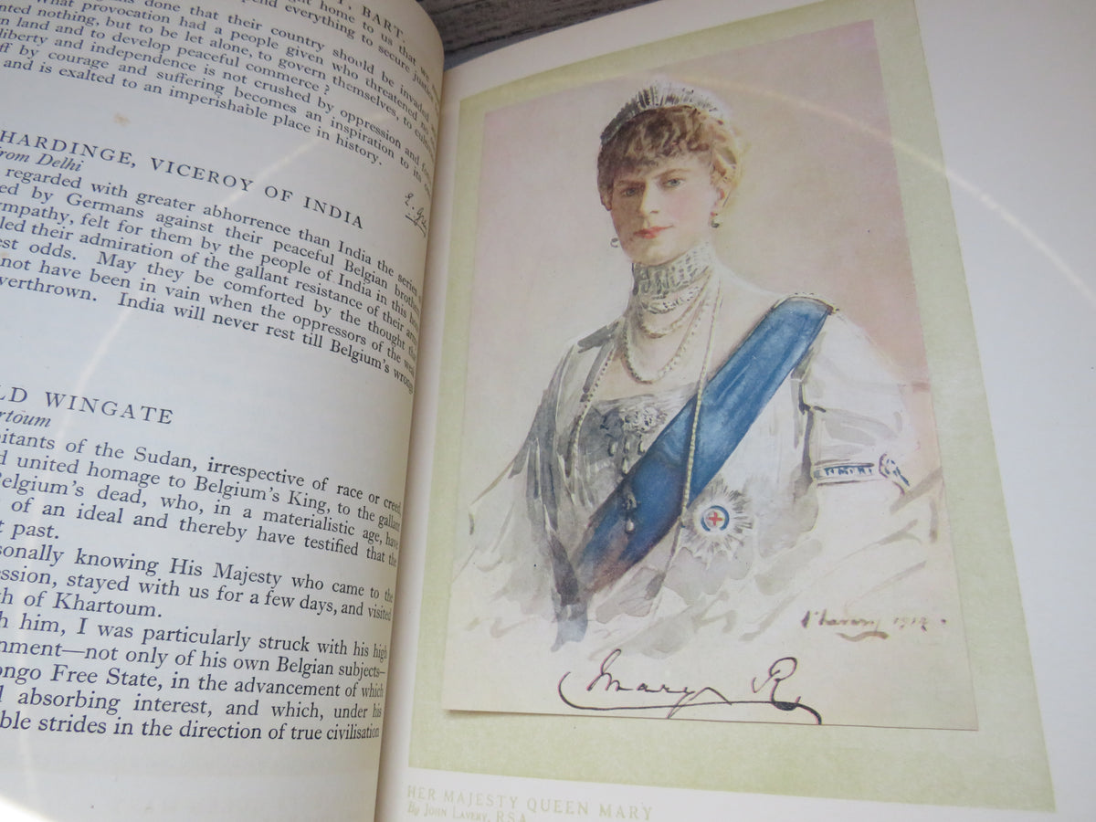 King Albert's Book A Tribute To The Belgian People From Representative Men and Women Throughout The World