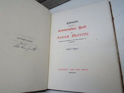 Extracts From The Commonplace Book of Andrew Melville Doctor and Master In The Song School of Aberde book image 3