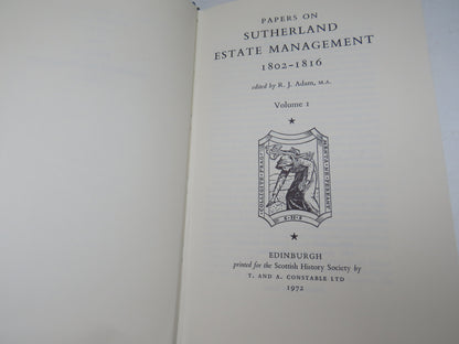 Papers On Sutherland Estate Management 1802-1816 Edited By R.J. Adam Volume I 1972 book image 4