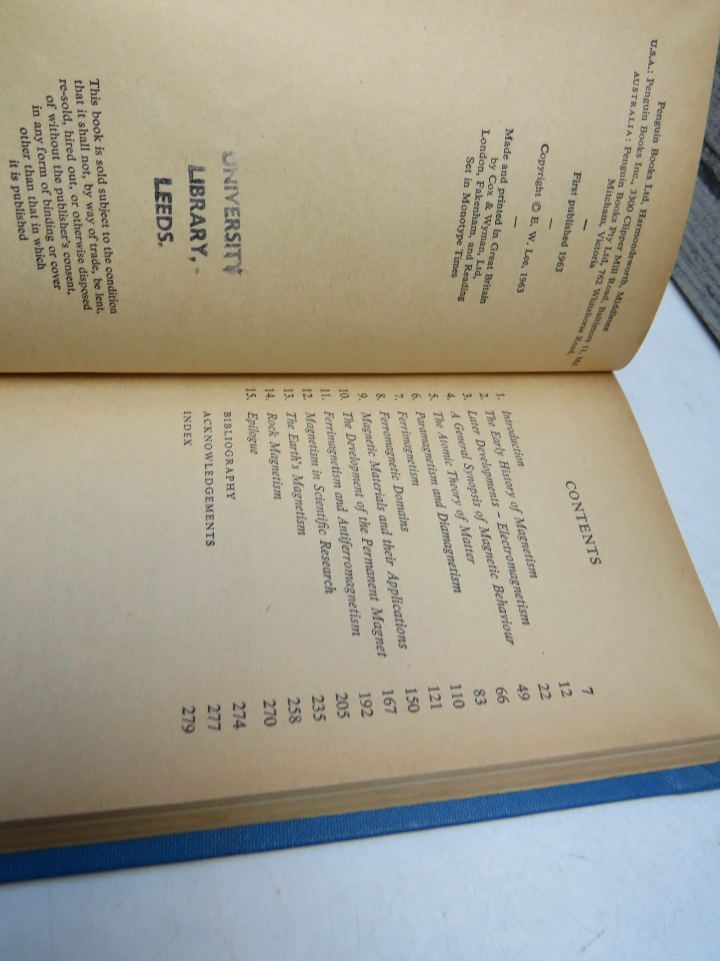 Magnetism By E. W. Lee 1963 Penguin Books