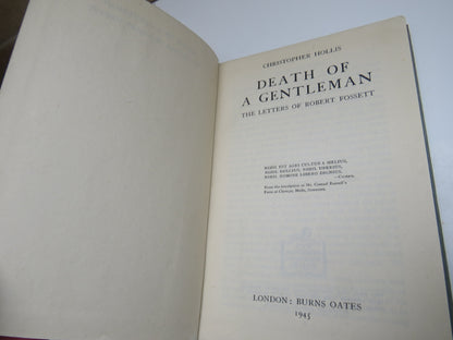 Death of A Gentleman The Letters Of Robert Fossett By Christopher Hollis 1945 book image 4