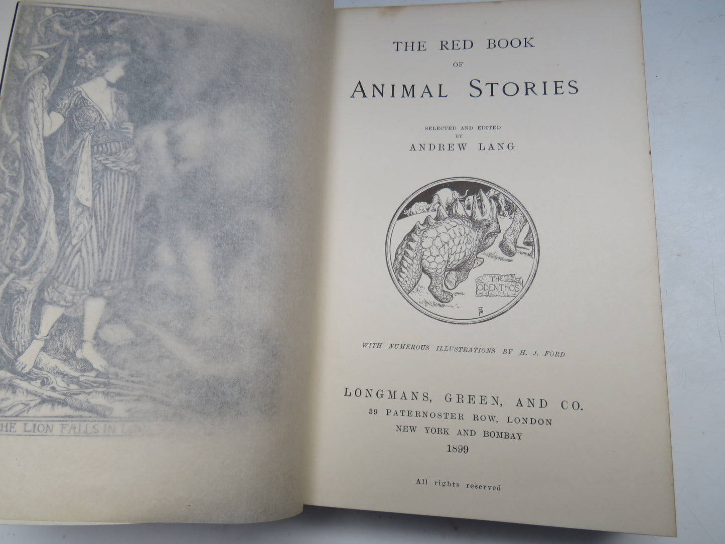 The Red Book of Animal Stories Selected and Edited By Andrew Lang 1899
