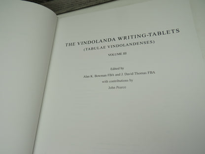 The Vindolanda Writing-Tablets (Tabulae Vindolandenses III) edited by Alan K. Bowman and J. David Th book image 3