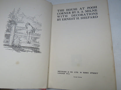 The House At Pooh Corner By A. A. Milne 1928 2nd Edition