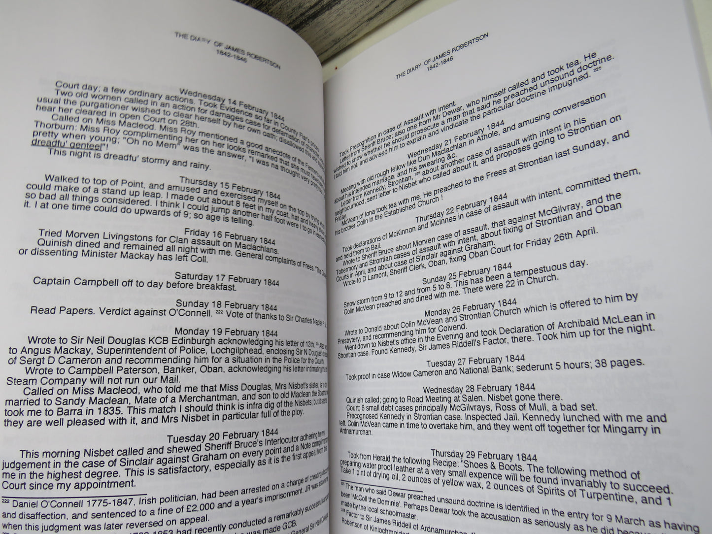 The Mull Diaries The Diary of James Robertson Sheriff Substitute At Tobermory 1842-1846