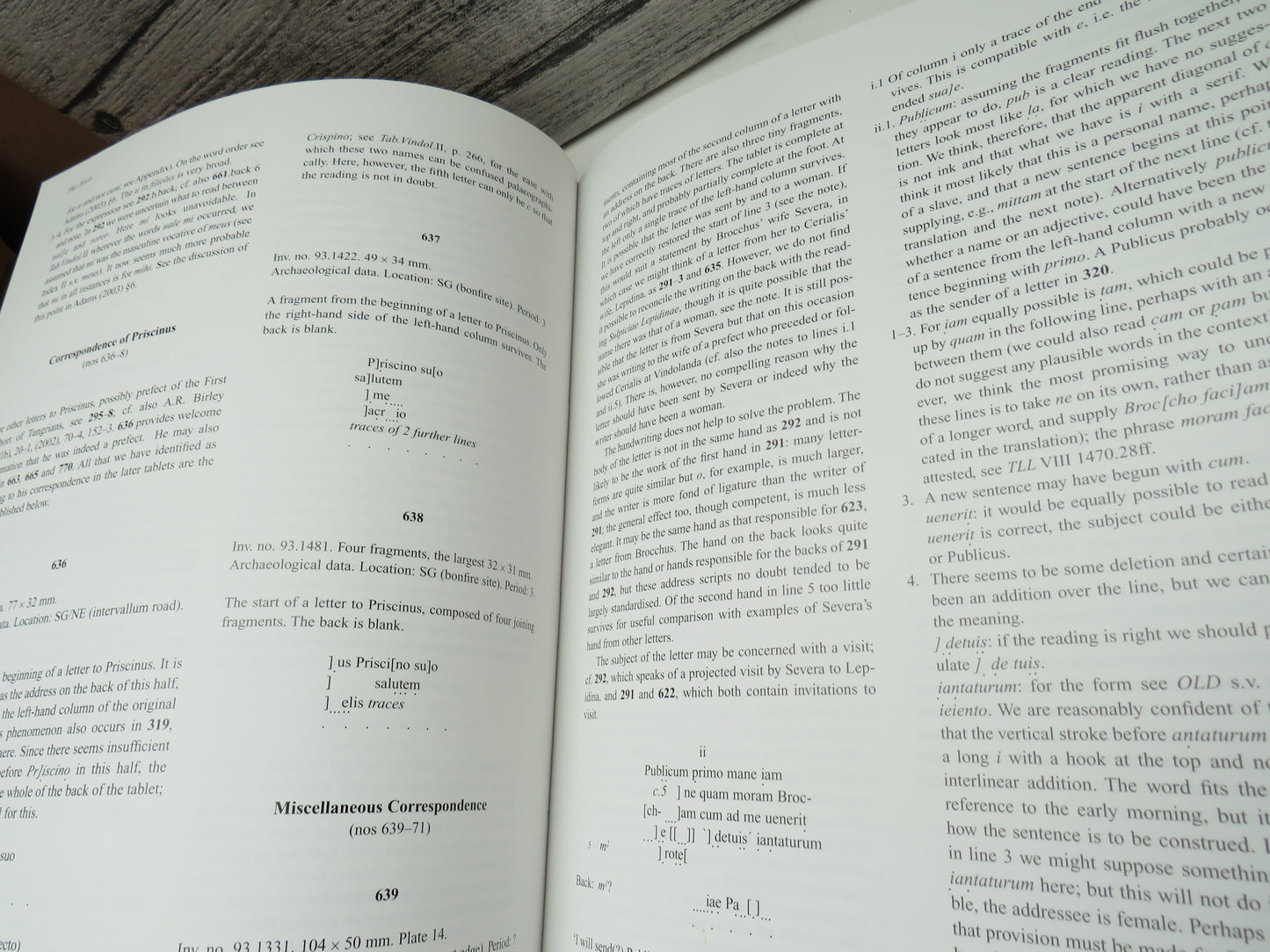 The Vindolanda Writing-Tablets (Tabulae Vindolandenses III) edited by Alan K. Bowman and J. David Thomas (First Edition Archaeology Book, 2003)