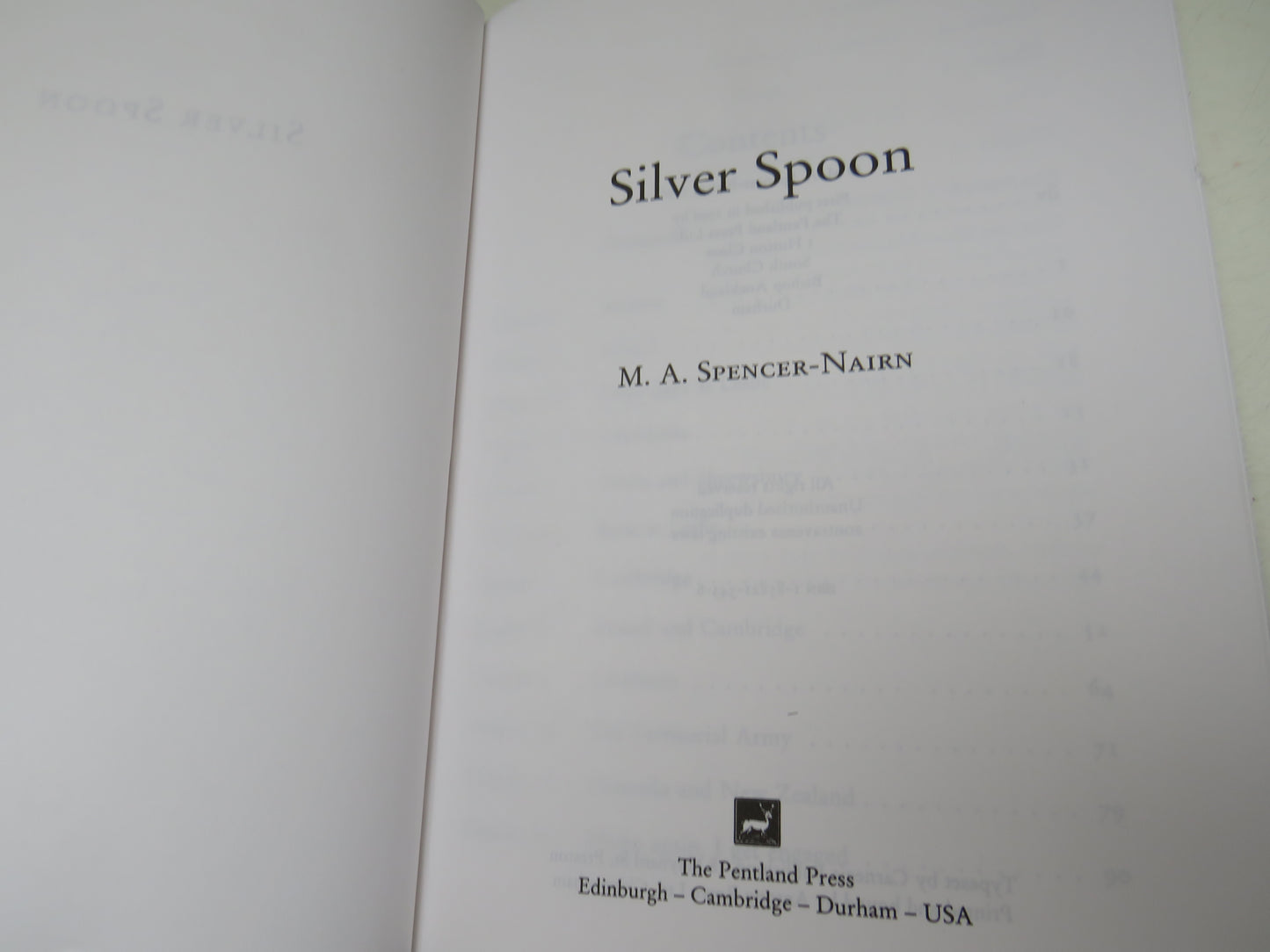 Silver Spoon By M.A. Spencer-Nairn 1996