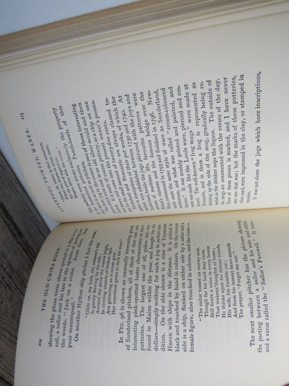 The Old China Book Including Staffordshire, Wedgwood, Lustre, and Other English Pottery and Porcelain By N. Hudson Moore 1948