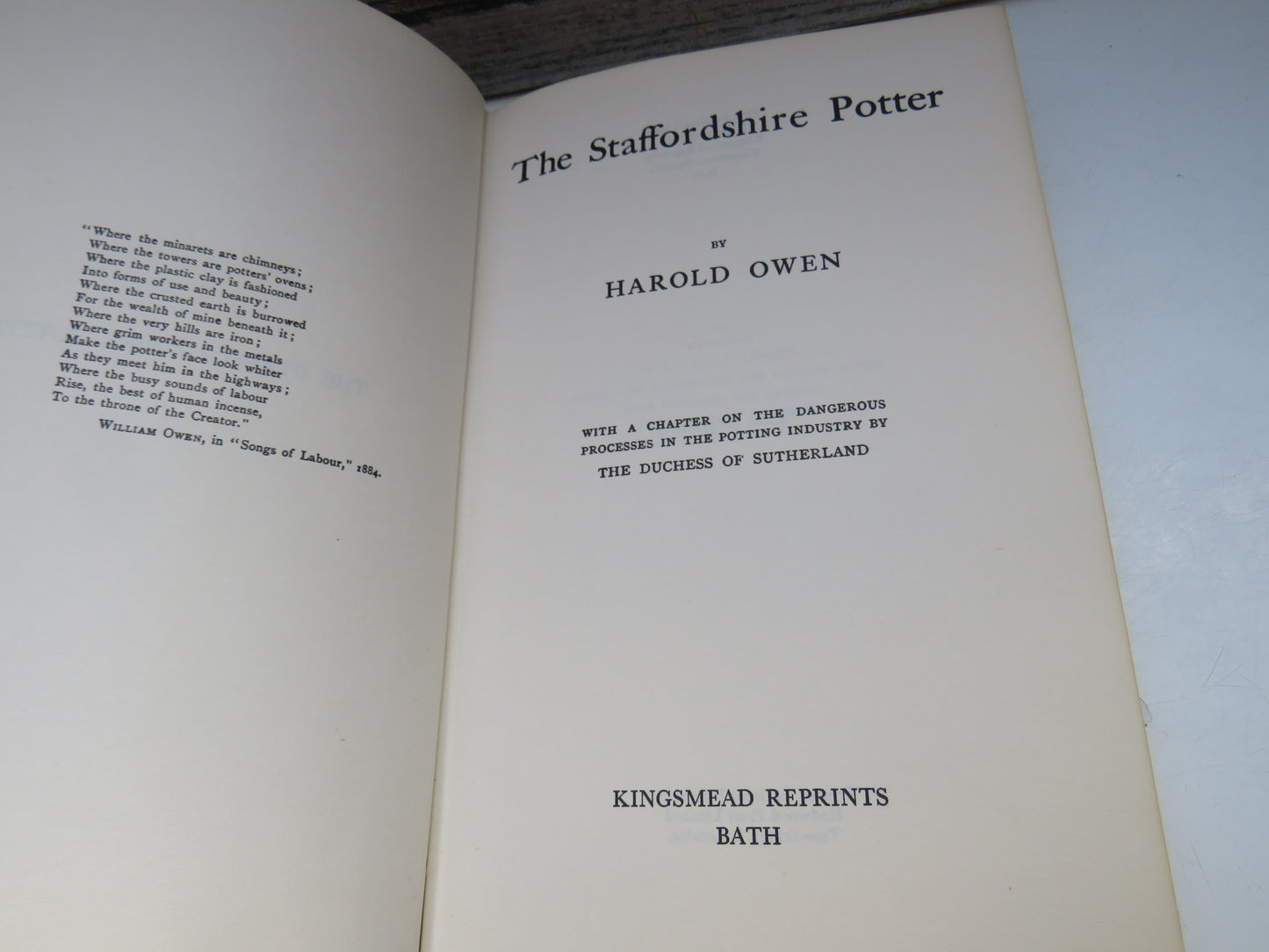 The Staffordshire Potter By Harold Owen 1970