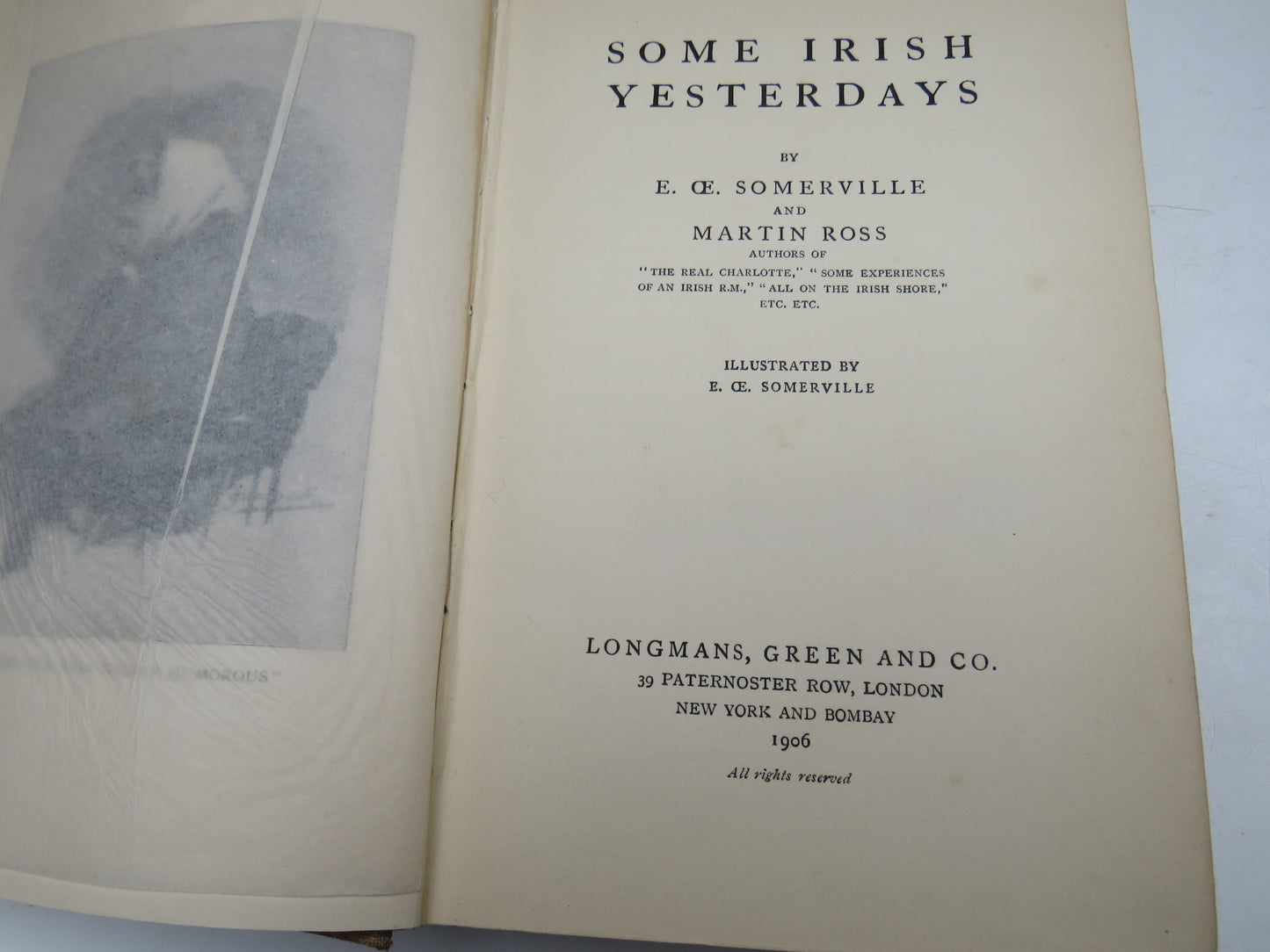 Some Irish Yesterdays By E. OE. Somerville and Martin Ross 1906