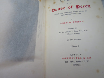 A History Of The House of Percy From The Earliest Times Down To The Present Century By Gerald Brenan book image 8